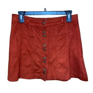ZARA TRAFALUC FAUX SUEDE SKIRT